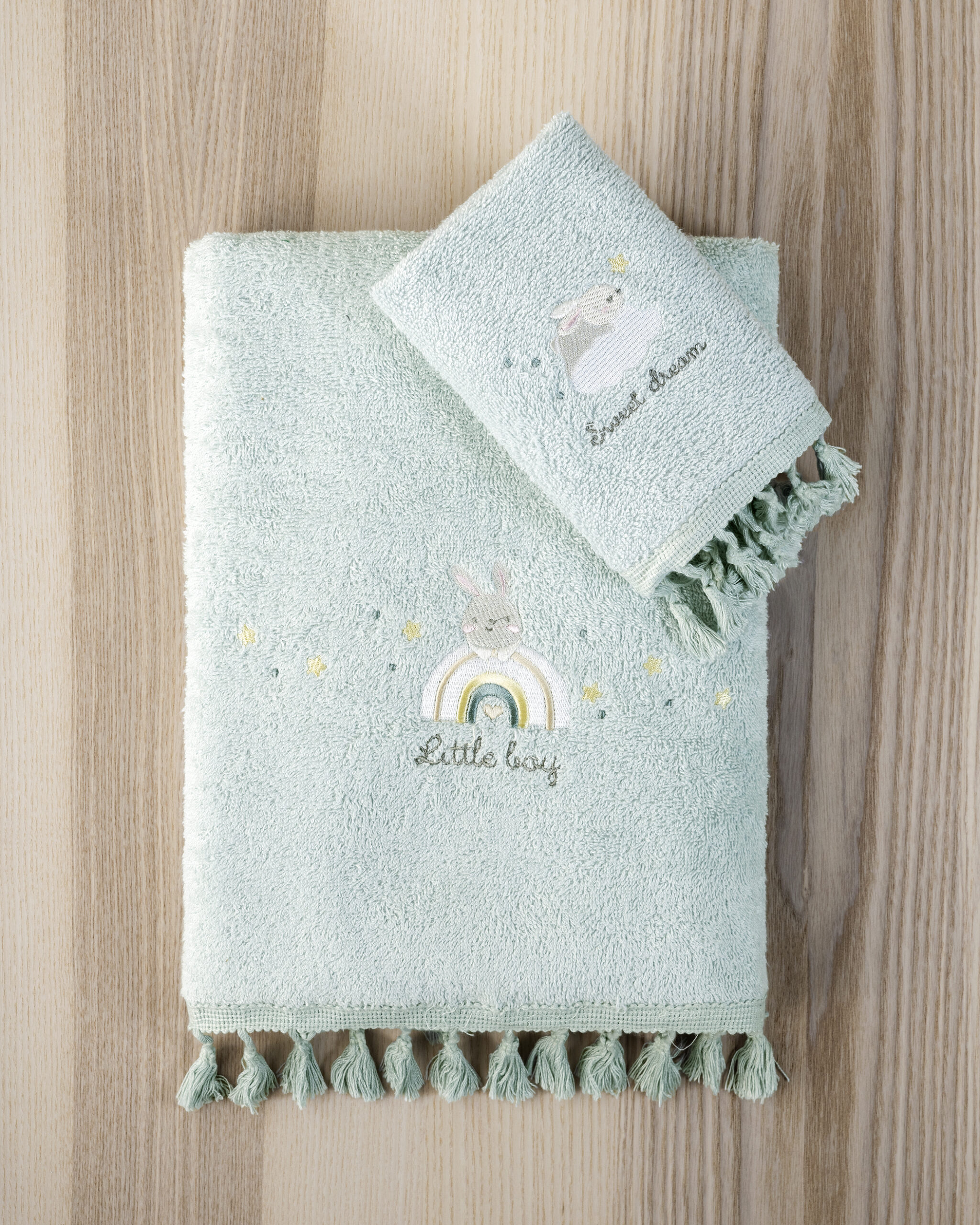 5206482198760.jpg Σετ Πετσέτες (30x50 + 70x140) - Petit Bebe της Nima Bebe 100% Cotton, 400 gsm Σετ (1 x 30x50 + 1 x 70x140) - Image 1