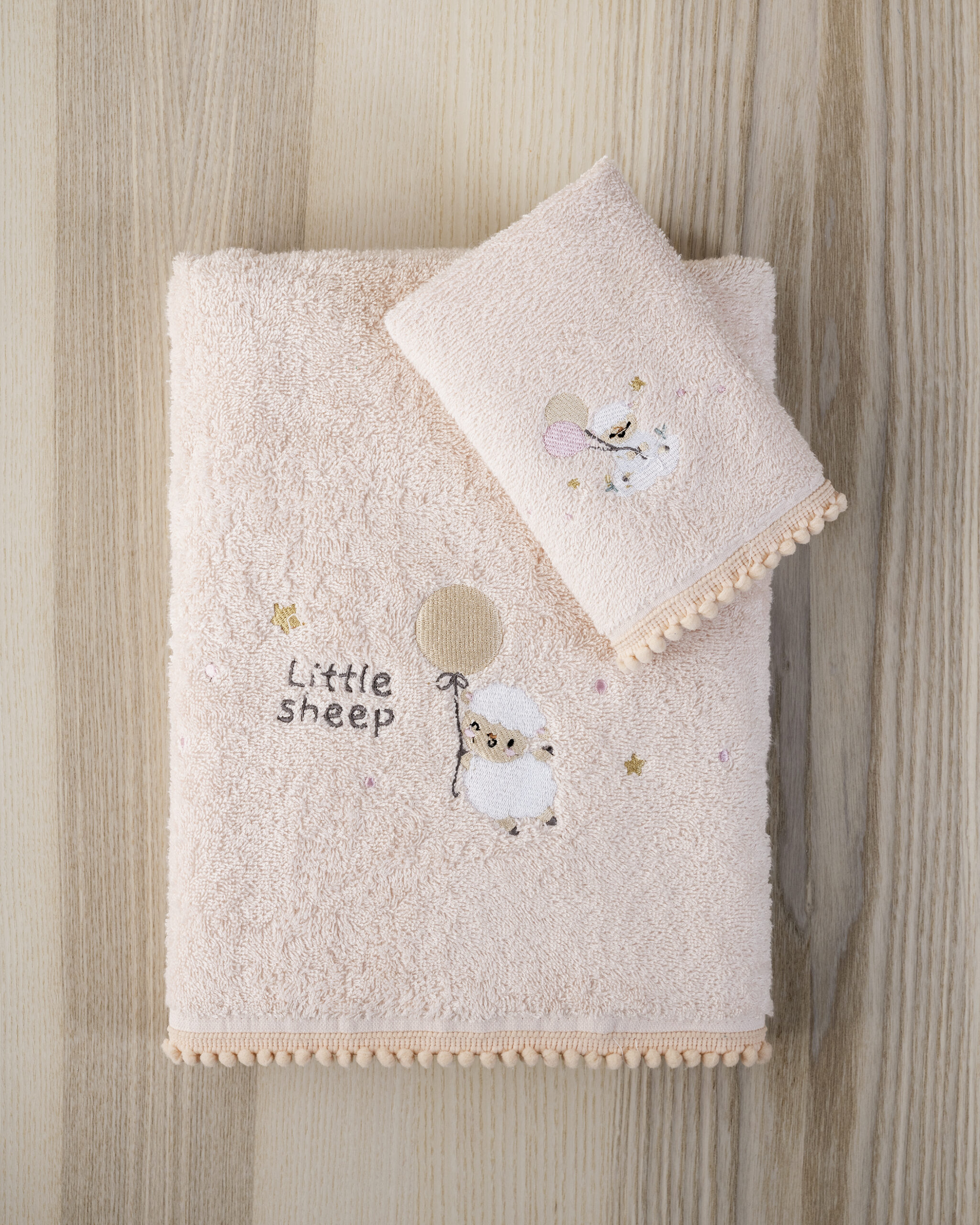 5206482198777.jpg Σετ Πετσέτες (30x50 + 70x140) - Little Sheep της Nima Bebe 100% Cotton, 400 gsm Σετ (1 x 30x50 + 1 x 70x140) - Image 1
