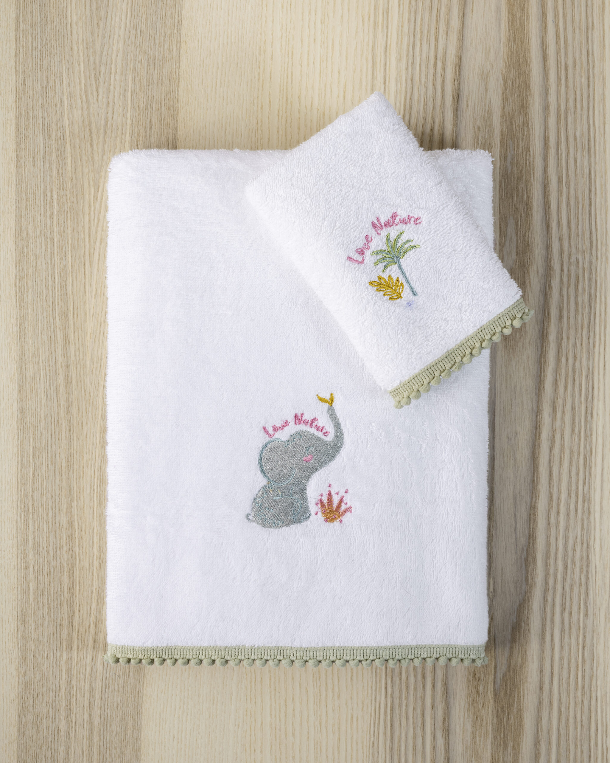 5206482198784.jpg Σετ Πετσέτες (30x50 + 70x140) - Nature's Kiss της Nima Bebe 100% Cotton, 400 gsm Σετ (1 x 30x50 + 1 x 70x140) - Image 1