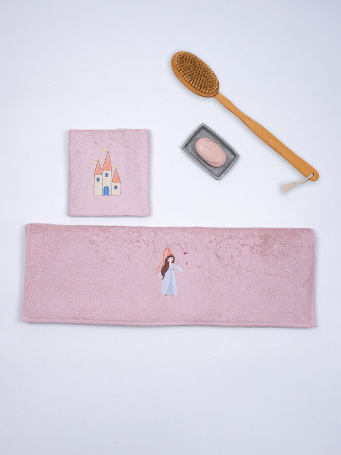 Fluffy Κεντητή Πετσέτα Powder Princess 2 τμχ. SUNSHINEHOME - Image 2