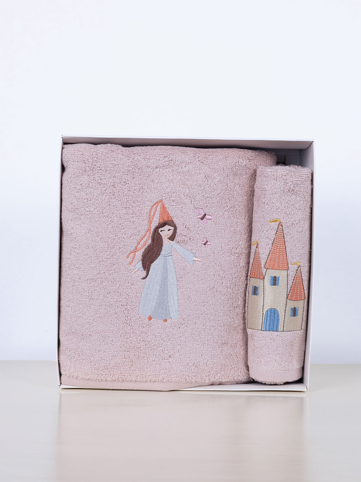 111-176-9.jpg Fluffy Κεντητή Πετσέτα Powder Princess 2 τμχ. SUNSHINEHOME - Image 1