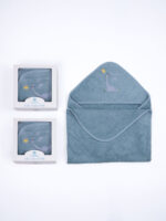 Fluffy Κεντητή Κάπα Blue Dino 75x75 της SUNSHINEHOME - Image 2