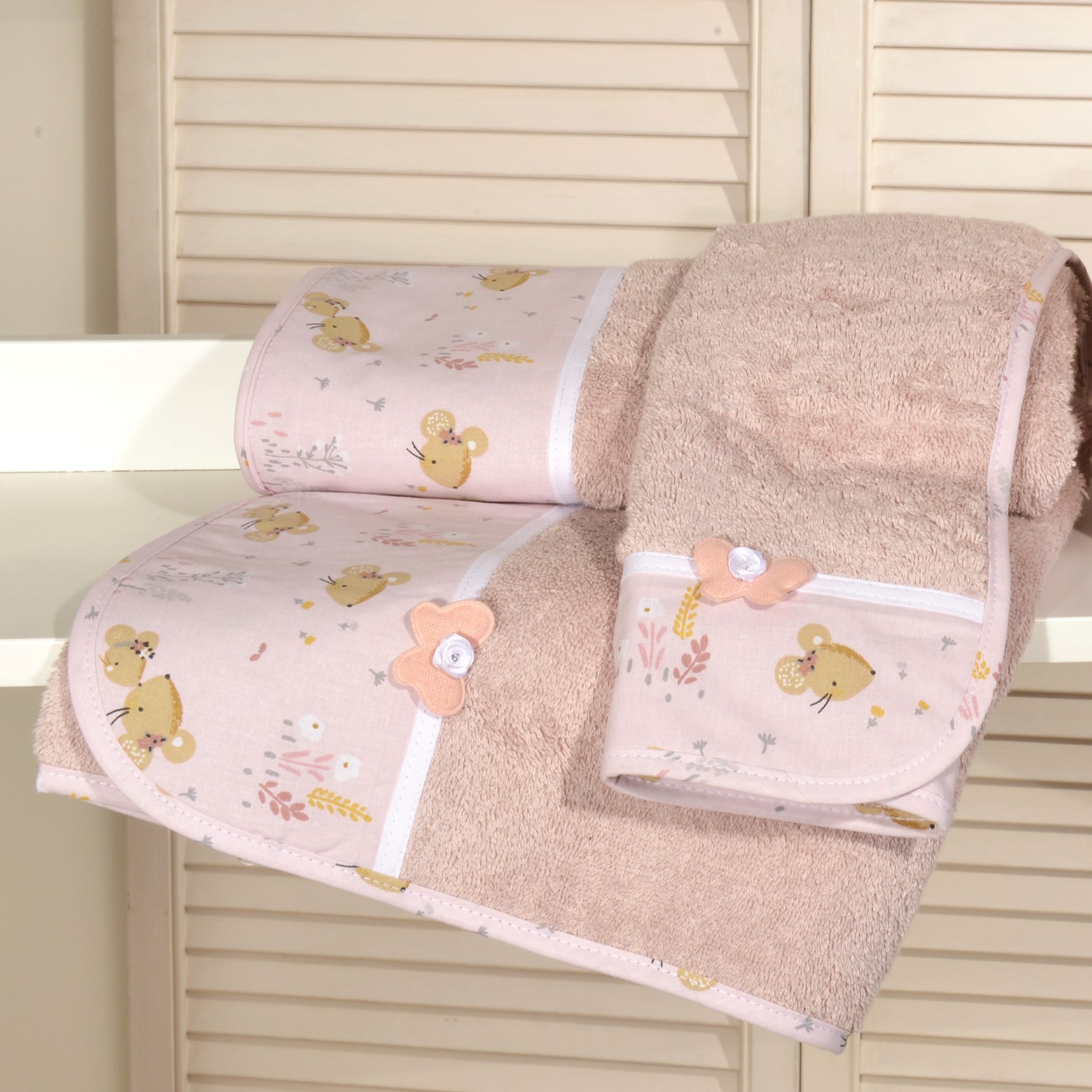 oliver-baby-2-412-1-100-450-3050-70120.jpg Σετ πετσέτες 2 τεμ 100% βαμβάκι 450 γρμ/τμ 30x50 & 70x120 Design 412-1 Oliver Baby της Oliver Baby - Image 1