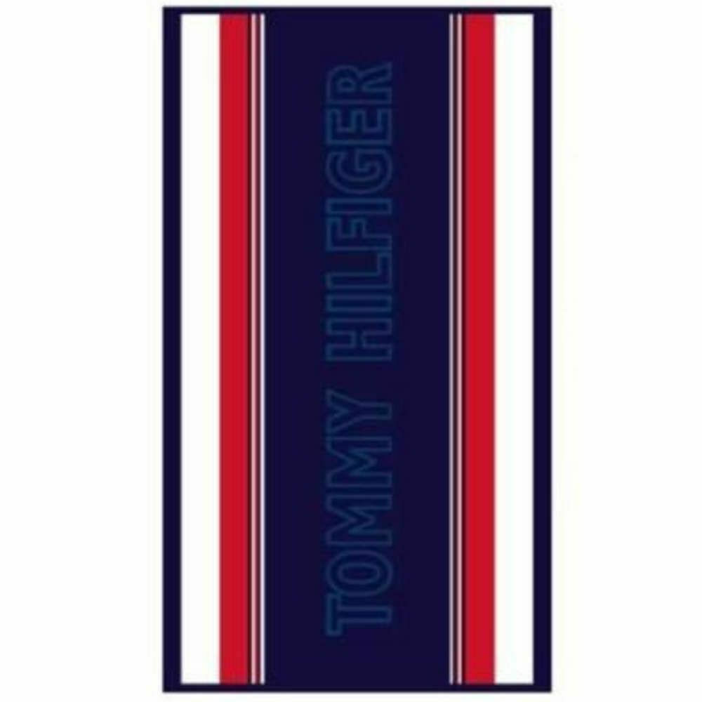 _tommy_hilfiger_cruiser_navy_petseta_thalassis_se_mple_chroma_170x90cm Πετσέτα θαλάσσης Tommy Hilfiger Cruiser Βαμβακερή Navy 170x90εκ. - Image 1